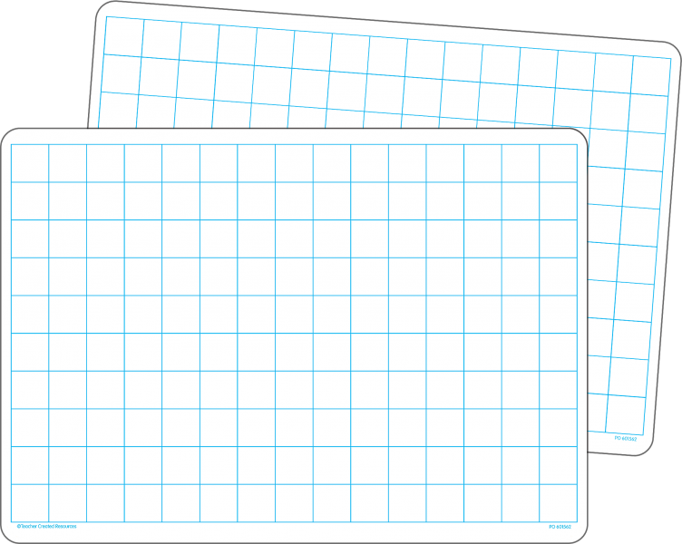 DRY ERASE BOARDS MATH GRID SET OF 10