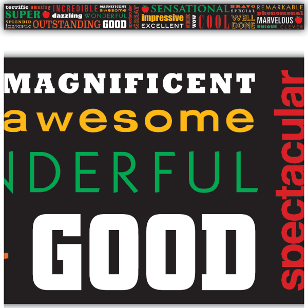 BORDER: POSITIVE WORDS SUBWAY ART