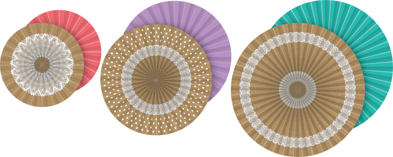 HANGING PAPER FANS: SHABBY CHIC BURLAP