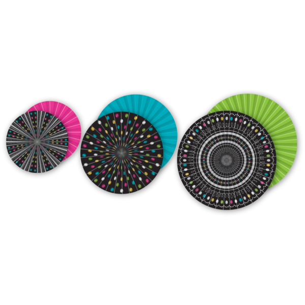 HANGING PAPER FANS: CHALKBOARD BRIGHTS