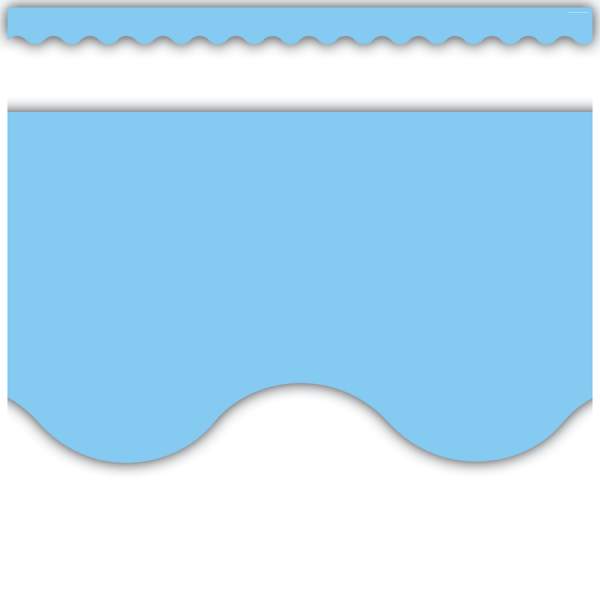 BORDER: LIGHT BLUE SCALLOPED