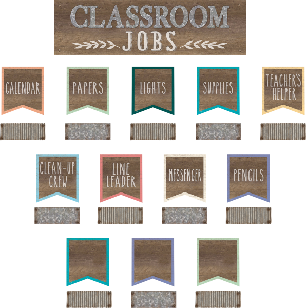 MINI BULLETIN BOARD SET: CLASSROOM JOBS HOME SWEET CLASSROOM
