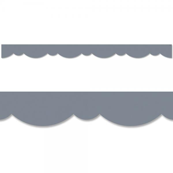 BORDER: CHARCOAL STYLISH SCALLOPS 48 FT.