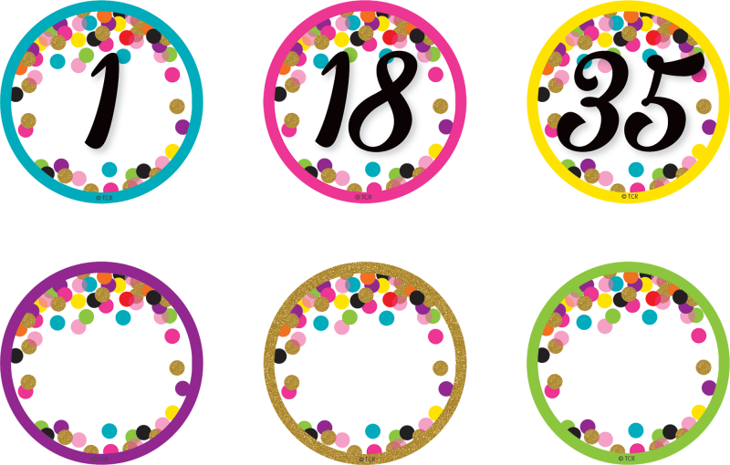 MAGNETIC ACCENTS: CONFETTI NUMBERS