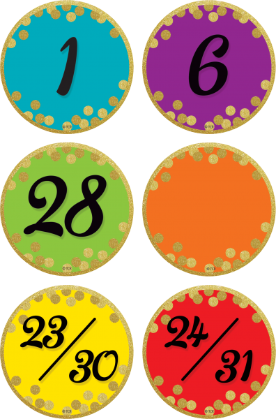 CALENDAR DAYS: COLORFUL CONFETTI