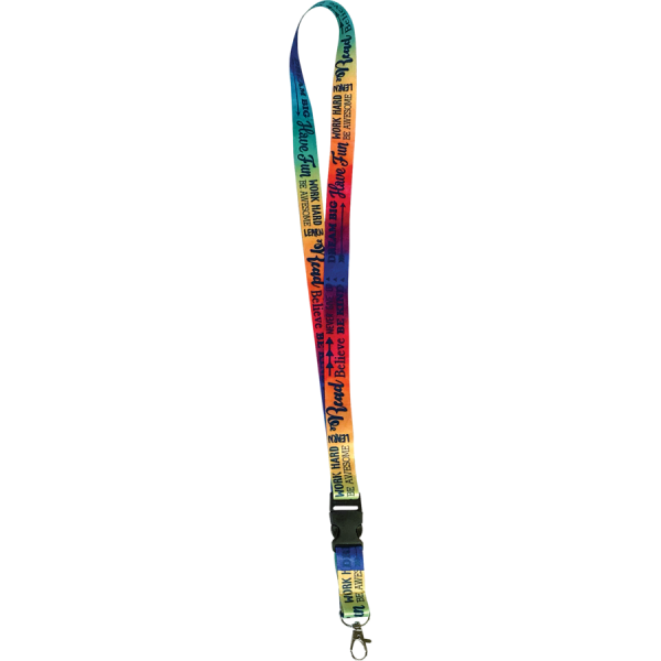 LANYARD: POSITIVE SAYINGS WATERCOLOR