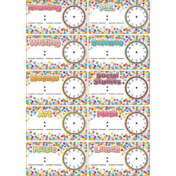 DIE-CUT MAGNETIC TIMESAVERS: CONFETTI SCHEDULE CARDS