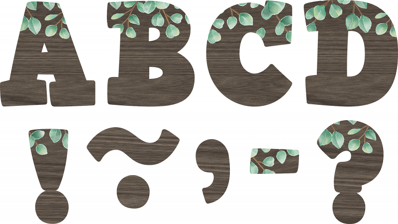 MAGNETIC LETTERS: 3" BOLD BLOCK EUCALYPTUS