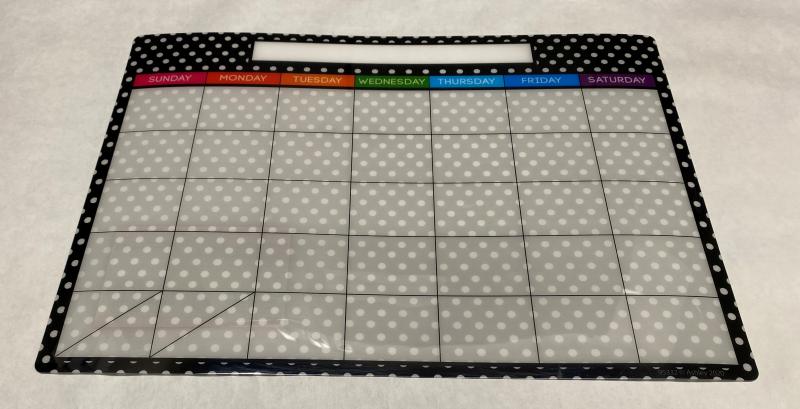 SMART POLY CHART: BASIC CALENDAR BLACK WITH POLKA DOTS