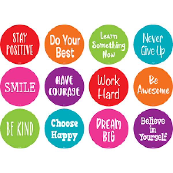 (D)SPOT ON CARPET MARKERS POSITIVE SAYINGS 4"