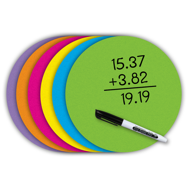 SPOT ON DRY-ERASE DESKTOP WRITING SPOTS BRIGHT CIRCLES