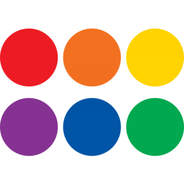 SPOT ON FLOOR MARKERS COLORFUL CIRCLES