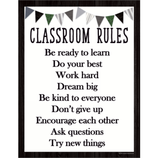 CHART: CLASSROOM RULES MODERN FARMHOUSE