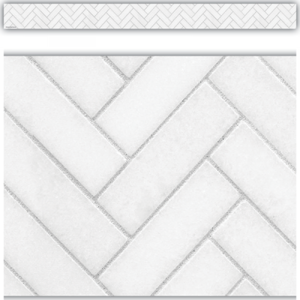 BORDER: WHITE HERRINGBONE MODERN FARMHOUSE