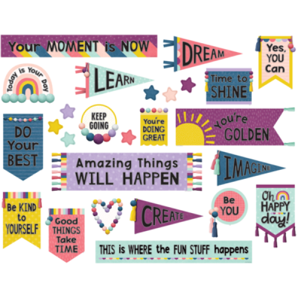 MINI BULLETIN BOARD SET: POSITIVE OH HAPPY DAY