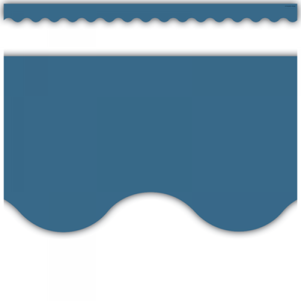 BORDER: SCALLOPED SLATE BLUE
