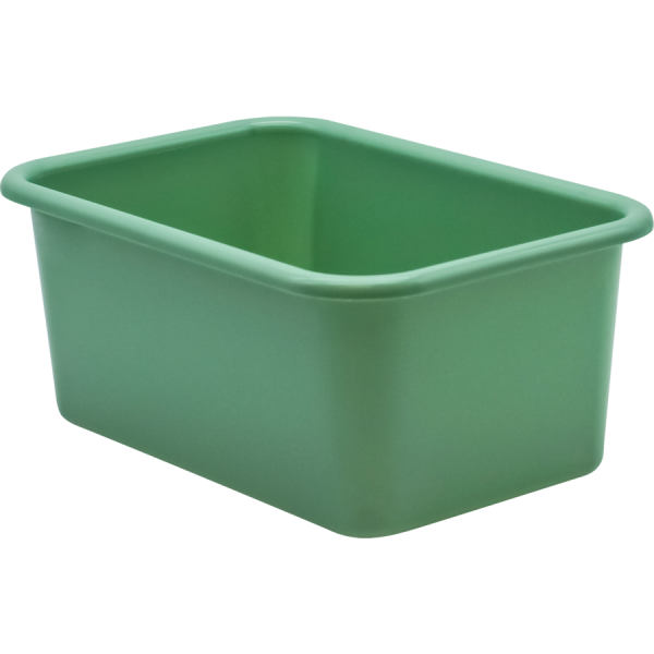 SMALL PLASTIC STORAGE BIN: EUCALYPTUS