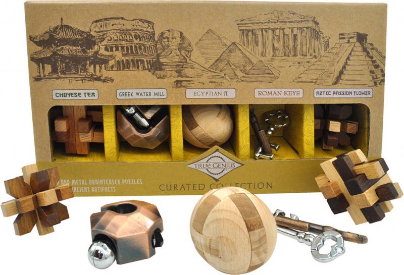 TRUE GENIUS WOODEN BRAINTEASER PUZZLES