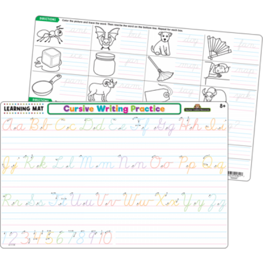 LEARNING MAT CURSIVE WRITING PRACTICE