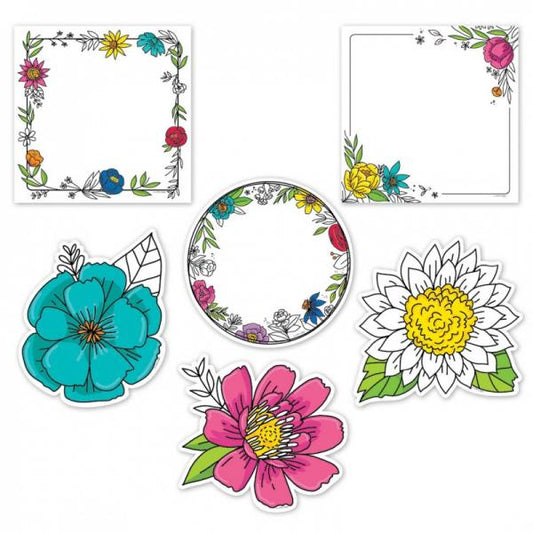 CUT-OUTS: DOODLY BLOOMS 6"
