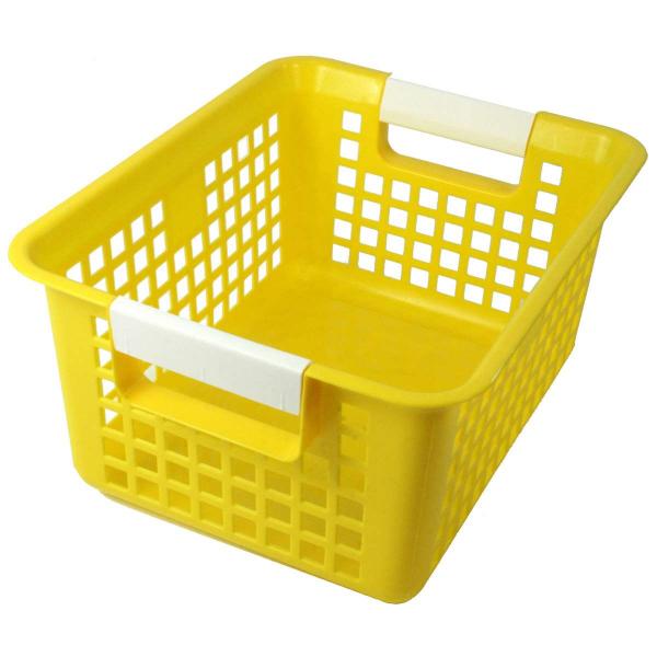 TATTLE BOOK BASKET W/LABEL HOLDER: YELLOW