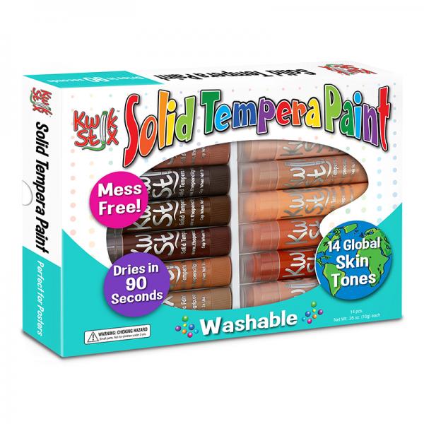KWIK STIX SOLID TEMPERA PAINT GLOBAL SKIN TONES 14PK