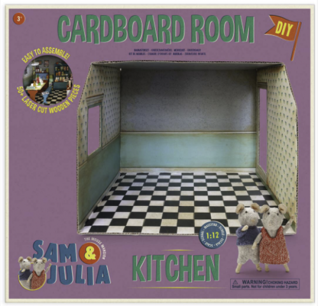 THE MOUSE MANSION: CARDBOARD ROOM KITCHEN