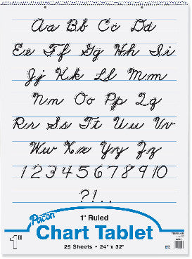 CHART TABLET: 1" RULED 24"X32"
