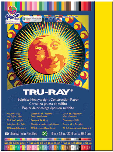 TRU-RAY CONSTRUCTION PAPER: 9X12 YELLOW