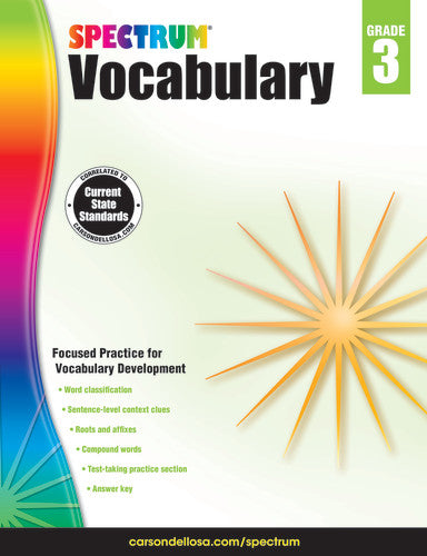 SPECTRUM COMMON CORE VOCABULARY GRADE 3