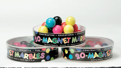 SOLID COLORED MAGNET MARBLES SET OF 20