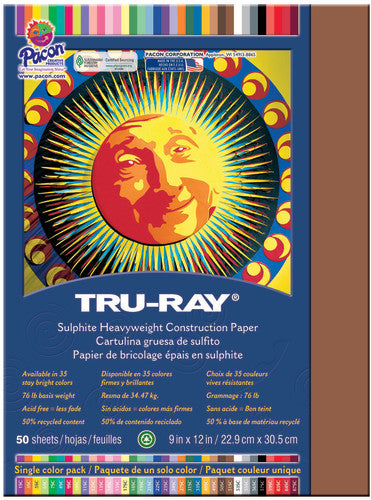 CONSTRUCTION PAPER: 9"X12" WARM BROWN