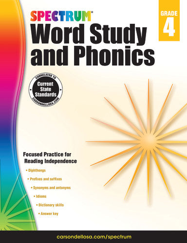 SPECTRUM COMMON CORE WORD STUDY AND PHONICS GRADE 4