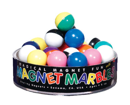 SOLID COLORED MAGNET MARBLES SET OF 20