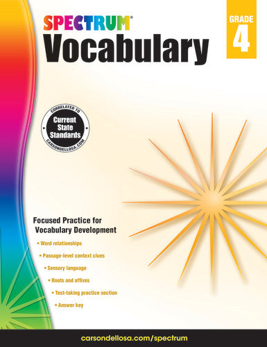 SPECTRUM COMMON CORE VOCABULARY GRADE 4