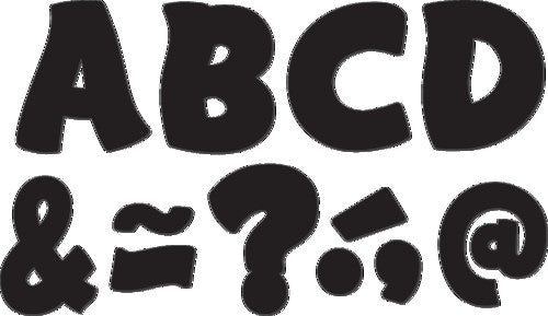 MAGNETIC LETTERS: 3" FUNTASTIC BLACK