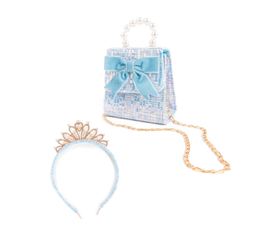 MADEMOISELLE MINI PURSE WITH HEADBAND BLUE