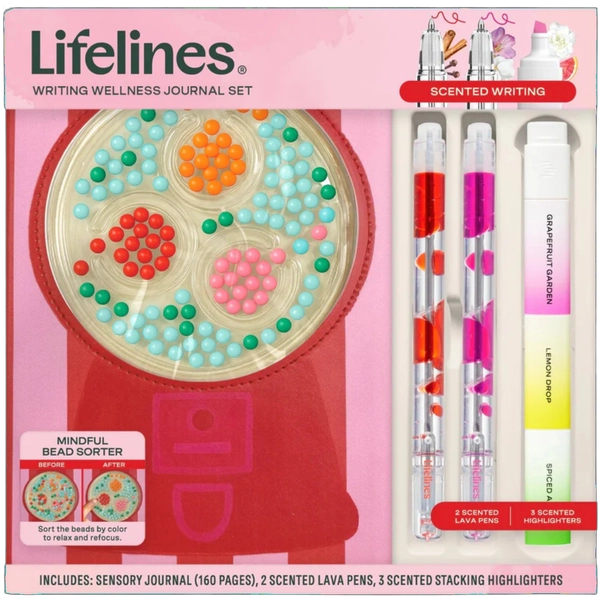 LIFELINES WRITING BUNDLE: GUMBALL JOURNAL, LAVA PENS, HIGHLIGHTERS