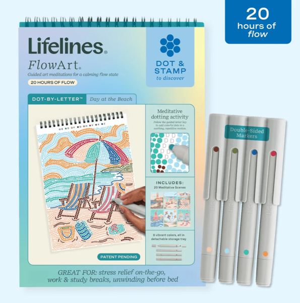 LIFELINES FLOWART DOT-BY-LETTER: DAY AT THE BEACH