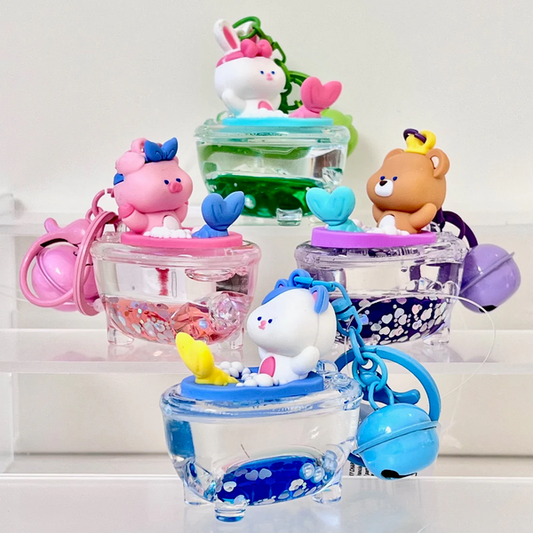 MERMAID ANIMAL BATH KEYCHAIN