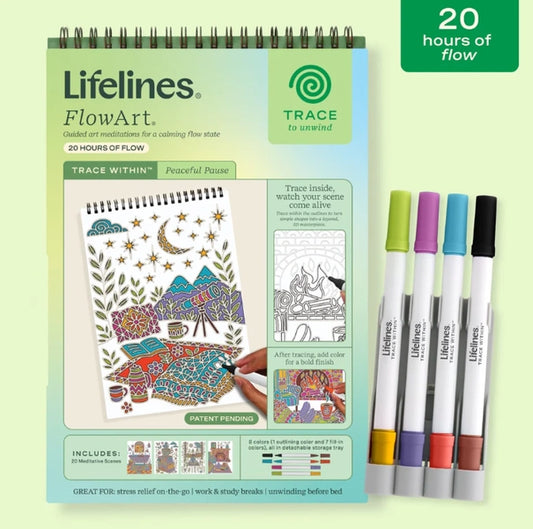 LIFELINES FLOWART TRACE WITHIN: PEACEFUL PAUSE