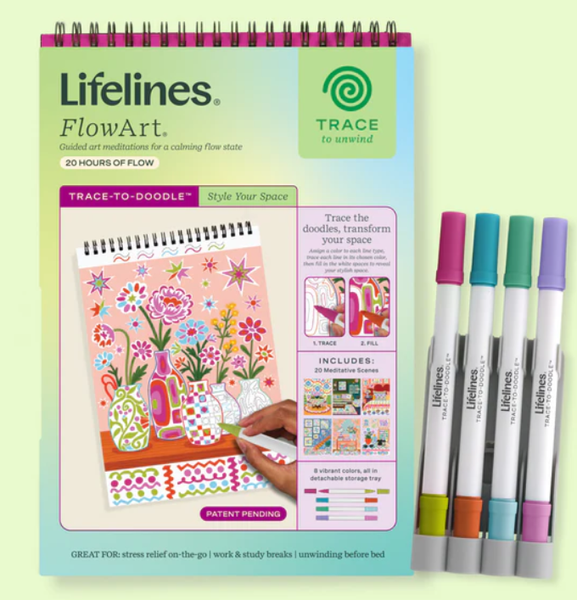 LIFELINES FLOWART: TRACE-TO-DOODLE STYLE YOUR SPACE