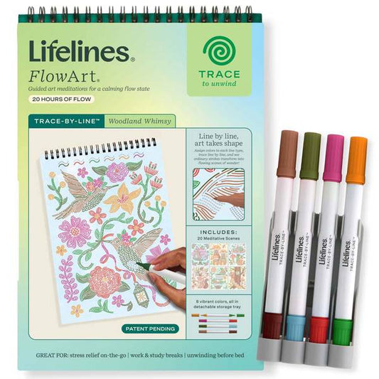 LIFELINES FLOWART: TRACE-BY-LINE WOODLAND WHIMSY