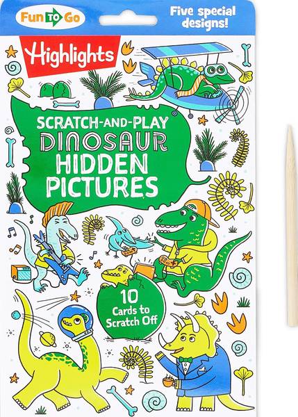 SCRATCH PLAY DINOSAUR HIDDEN PICTURES