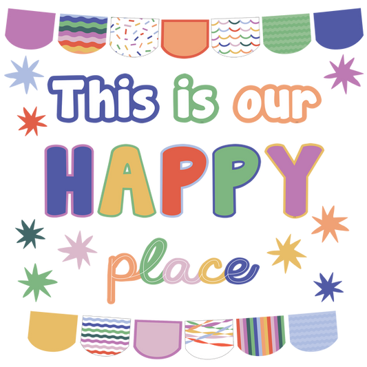 COLOR CRUSH THIS IS OUR HAPPY PLACE MINI BULLETIN BOARD SET