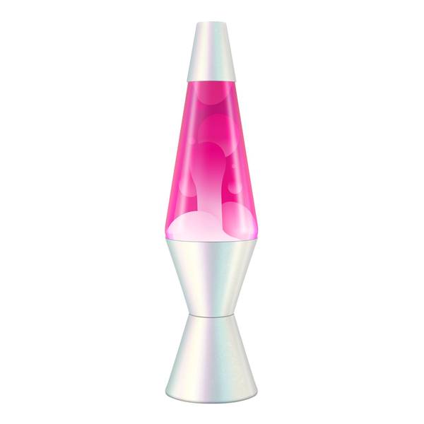 LAVA LAMP: OPALESCENT WHITE/PINK