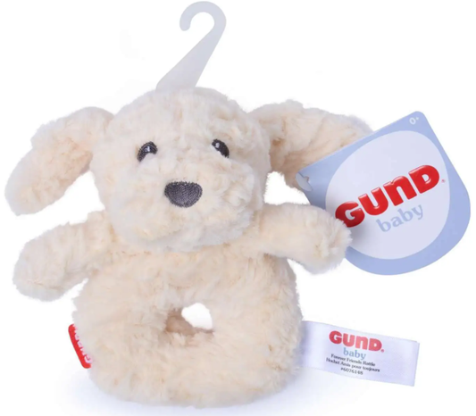 GUND FOREVER FRIENDS BABY RATTLE DOG