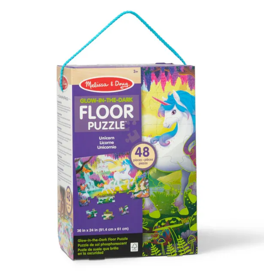 GLOW-IN-THE-DARK UNICORN FLOOR PUZZLE