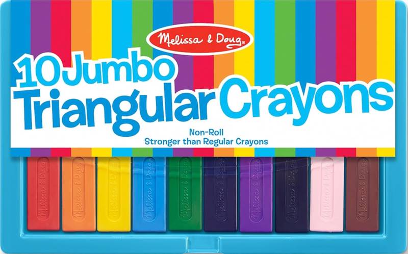 JUMBO TRIANGULAR CRAYONS 10 PC