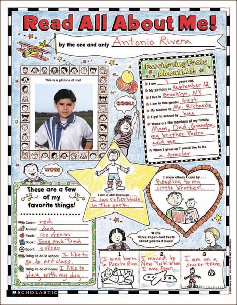INSTANT PERSONAL POSTER: READ ALL ABOUT ME GRADE K-2